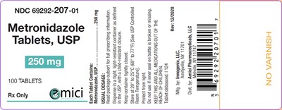 Metronidazole Label 250 mg 100ct (Metronidazole 250mg 100ct Label)
